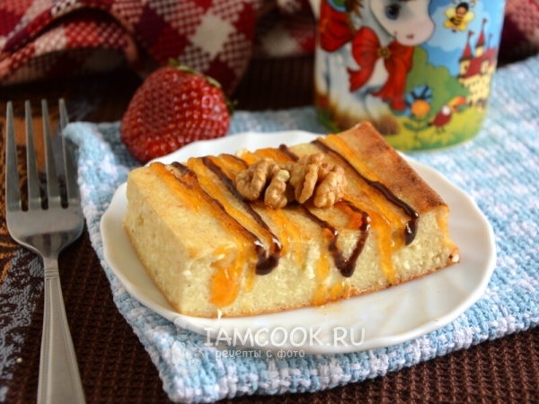 Фото творожной запеканки с бананом