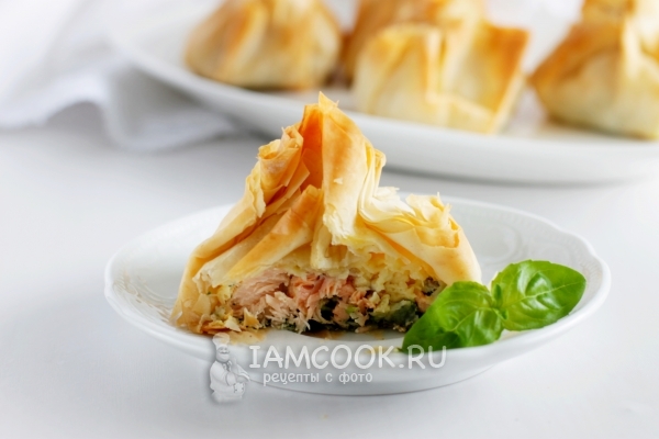 Рецепт мешочков из теста фило