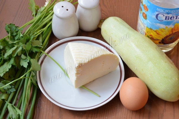 Ингредиенты для запеканки из кабачка