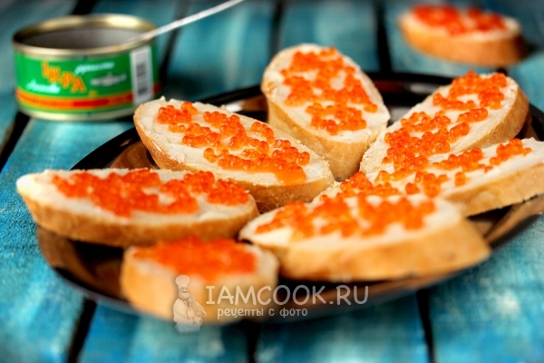 Фото бутербродов с красной икрой
