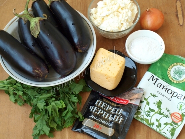 Ингредиенты для фарширования баклажанов