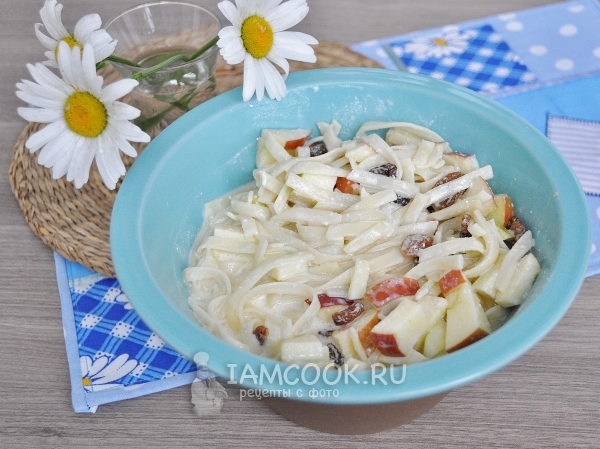 Размешать смесь для «Детского» лапшевника