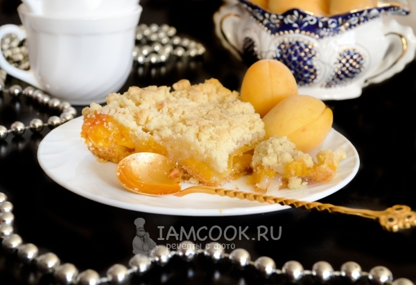 Фото пирога с абрикосами на скорую руку