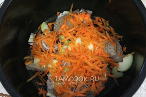 Соединить овощи с рыбой