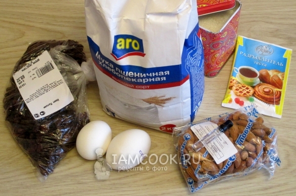 Ингредиенты для печенья бискотти