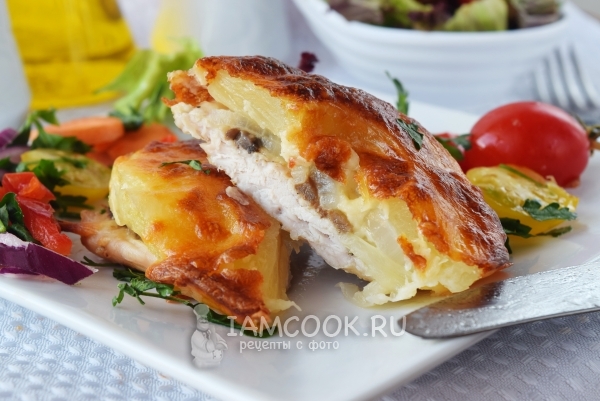 Рецепт индейки с ананасами в духовке