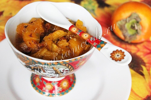 Тыквенное варенье в чашке