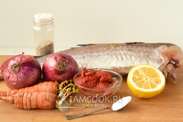 Ингредиенты для рыбы под маринадом в мультиварке