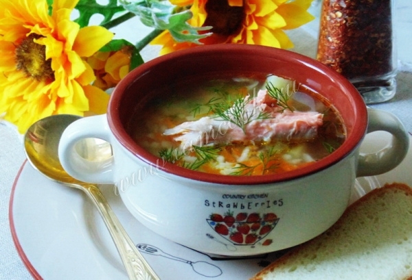 Рецепт рассольника с форелью