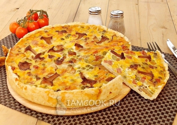 Фото овощного пая с грибами