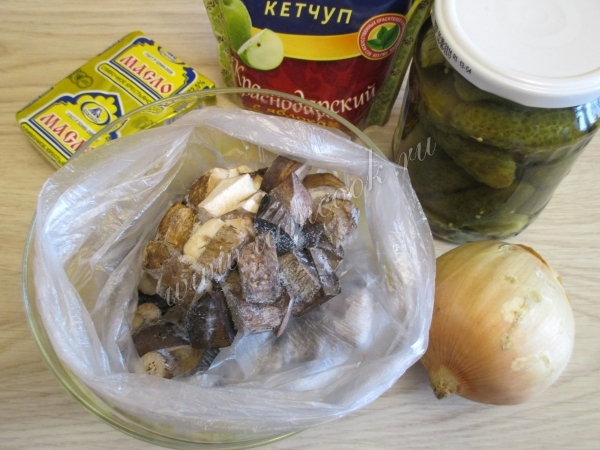 Фото ингредиентов для грибной солянки