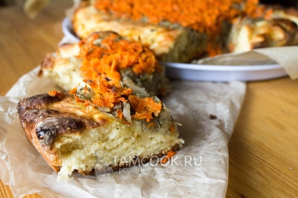 Фото пирога с капустой и морковью