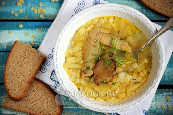 Фото куриного супа с потрохами