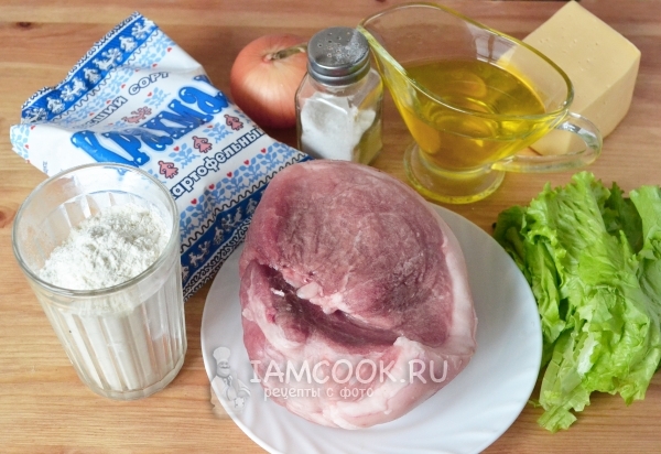 Ингредиенты для рубленных котлет из свинины