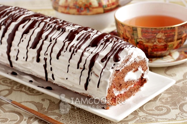 Рецепт бисквитного рулета за 5 минут