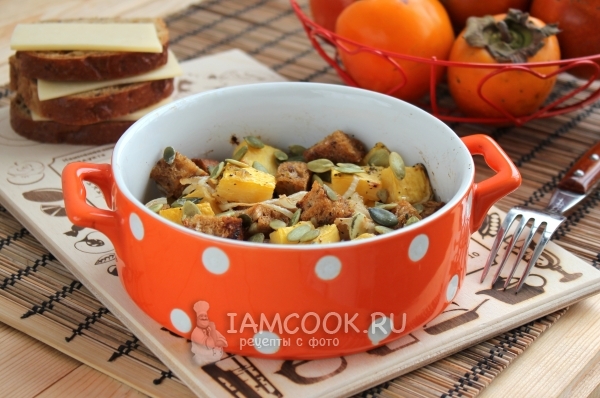 Фото тыквы, запеченной с хлебом