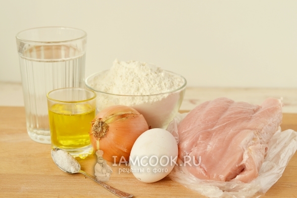Ингредиенты для налистников с мясом