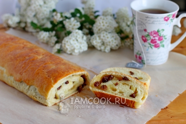Рецепт рулета с изюмом из кислого дрожжевого теста