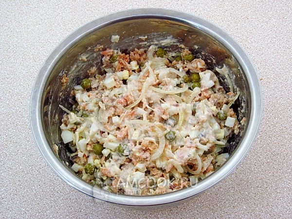 Перемешать салат