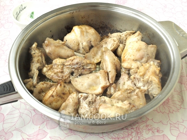 Обжарить кролика