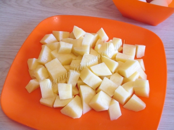 Картофель порезанный