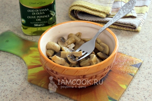 Фото шампиньонов, маринованных в лимонном соке и коньяке