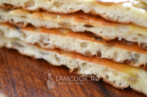 Лепёшки с рисом в разрезе