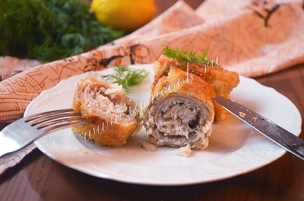 Рецепт рыбных рулетиков