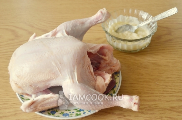 Помыть курицу