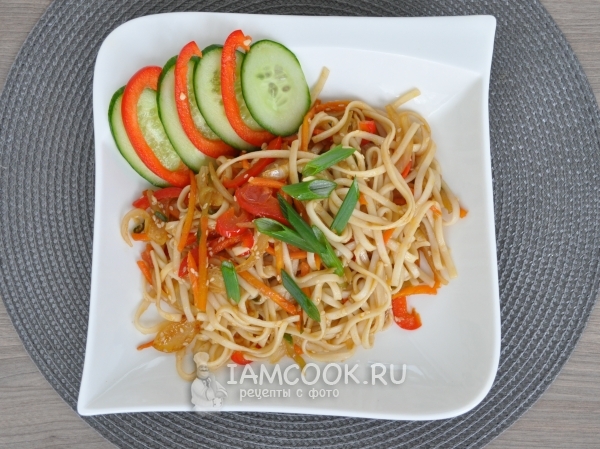 Рецепт лапши удон с овощами
