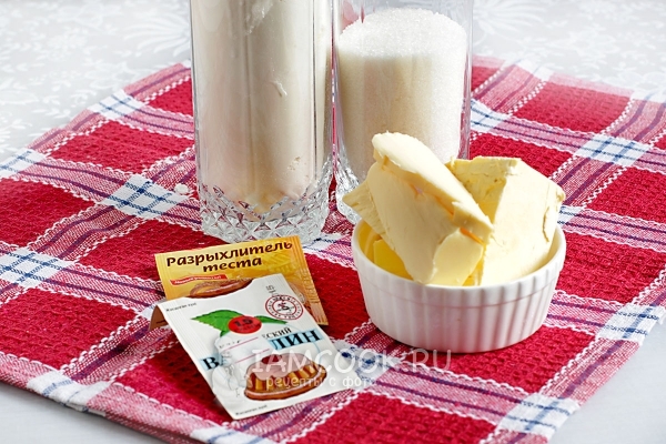 Ингредиенты для сухого теста для пирога