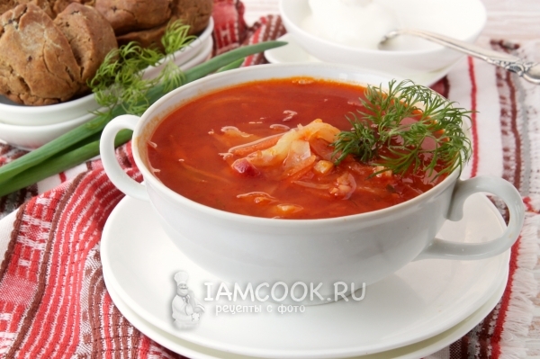 Рецепт борща без мяса