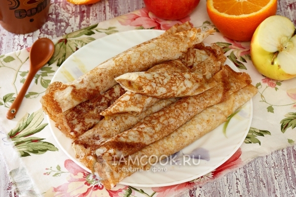 Блинчики с карамельно фруктовой начинкой