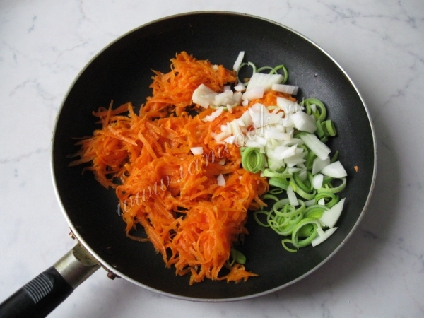 Обжарка овощей для начинки голубцов