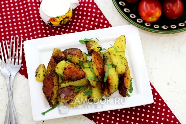 Рецепт картофеля по-деревенски в мультиварке