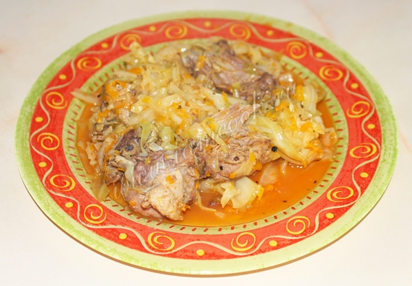 утка с тушеной капустой, фотография