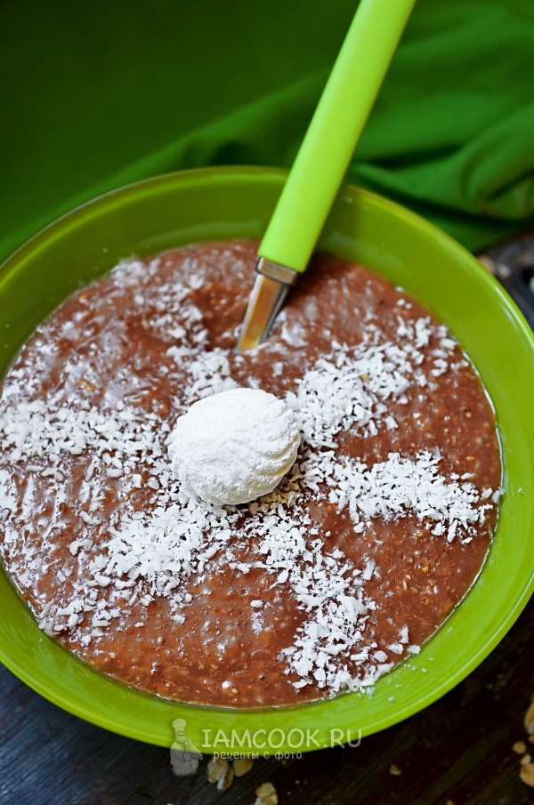 Рецепт веганской овсянки с кэробом