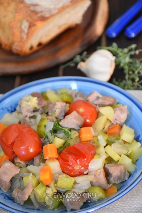 Рецепт рагу с телятиной по-средиземноморски