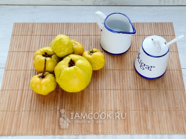 Ингредиенты для варенья из айвы