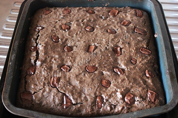 Шоколадный постный брауни