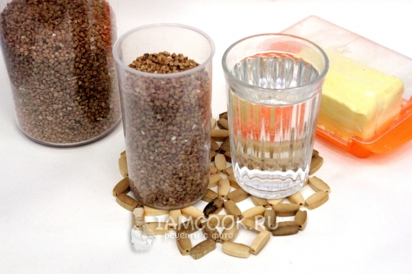 Ингредиенты для гречки в мультиварке