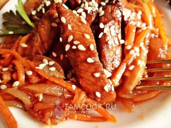 Рецепт мяса в кисло-сладком соусе