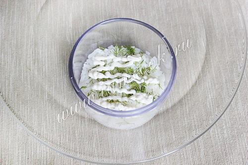 салат мимоза слой 1