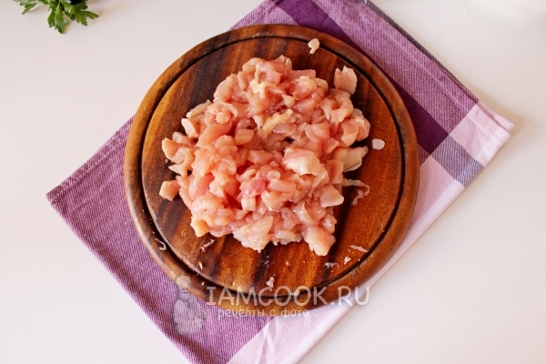 Мясо порезать