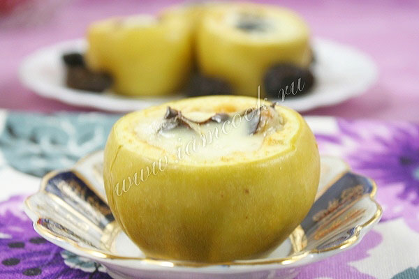 Яблоки запеченные с черносливом
