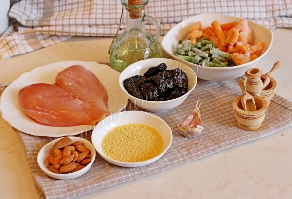 Ингредиенты для рулетиков из курицы