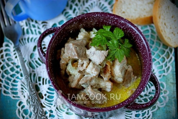 Фото свинины в сметанно-горчичном соусе