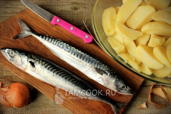 Ингредиенты для скумбрии в духовке с картошкой