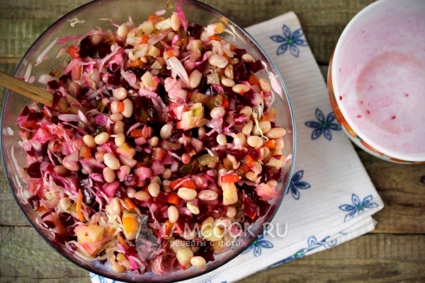 Рецепт винегрета с фасолью