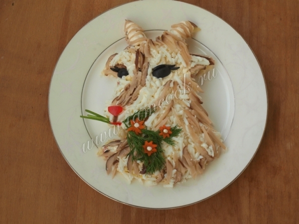 Офрмляем салат